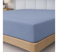 Degrees Home Collection - Drap-Housse 90x190 cm en Microfibre Douce - pour Matelas Jusqu’à 33 cm - Certifié Oeko-TEX - Bleu Grisâtre