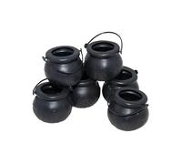 Set de mini-chaudières Décoration Halloween 6 pièces noir6 x 6 cm - taille unique