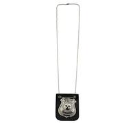 DEGUISE TOI - Collier badge policier adulte - Collier - Taille Unique - Noir - Accessoires pour déguisement - Acier, plastique - -