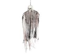DEGUISE TOI - Décoration faucheur squelette à suspendre 1m - 1 faucheur squelette à suspendre - Taille Unique - Marron - Decoration/Animation - Plastique et Polyester - - Halloween