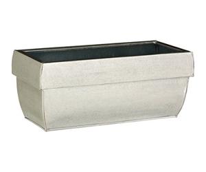 Dehner Cache-Pot, jardinière en Zinc, env. 60 x 18 x 17 cm