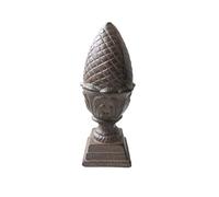 Dehner Figurine décorative Pommes de pin, diamètre 8,8 cm, Hauteur 22 cm, Fonte, Marron