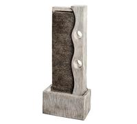 Dehner Fontaine de Jardin Eclipse avec éclairage LED, Environ 100 x 40 x 19,8 cm, polyrésine, Gris