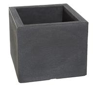 Dehner Jardinière Palermo, Imitation Ardoise, env. 40 x 40 x 33 cm, Plastique, Anthracite