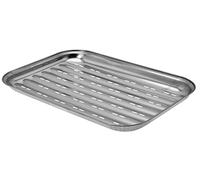 Dehner Plat à Barbecue en Acier Inoxydable argenté 34,5 x 24,2 x 2,5 cm