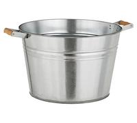 Dehner Pot de Fleurs galvanisé Argenté Ø 36 cm Hauteur 25 cm