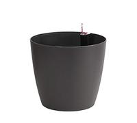 Dehner Pot de Fleurs Mila avec système d'auto-arrosage - Diamètre : 30 cm - Hauteur : 26 cm - Plastique - Anthracite