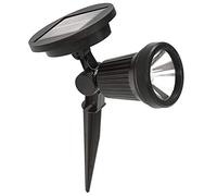Dehner Spot Solaire Viseu, env. 26,5 x 11 x 11 cm, métal/Plastique, Lampe Solaire Noire