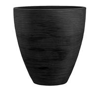 Dehner Vase à Plantes Vino, diamètre : 40 cm, Hauteur : 42 cm, en Plastique, Anthracite