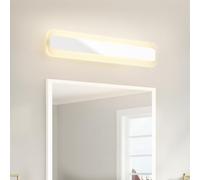 Dehobo Lampada da Specchio Bagno Led 14W IP44, Luce per Specchio Bagno Bianco Neutro 4000K, Faretto Bagno Specchio 1000LM, Acciaio Inossidabile Applique da Bagno LED 230V Non-Dimmerabile