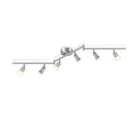 Dehobo Plafonnier pivotant à LED avec 6 lampes - La suspension moderne en métal chromé ne contient pas d'ampoules GU10