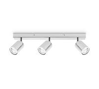 Dehobo Spot Plafonnier Cuisine Chrome Poli, Plafonniers Spot Plafond GU10 Plafonnier LED 3 Spots Orientables Spots et Rails de Spots Moderne pour Salon Chambre Salle à Manger, sans Ampoules