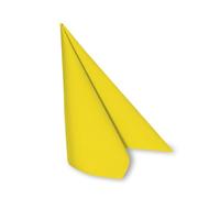 DeinPack Airlaid Lot de 250 serviettes jetables 40 x 40 cm, jaunes, de qualité supérieure, aspect tissu, indéchirables, absorbantes et indéformables, idéales pour mariage, fêtes et événements