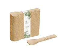 DeinPack Cuillère à glace écologique en papier 9,5 cm | Lot de 150 pièces biodégradables et compostables