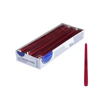 DeinPack HORECA - Bougies coniques Bordeaux - Lot de 50 bougies décoratives - Bougies de l'Avent - Durée de combustion : 8 heures - Bougies festives pour fête, mariage et autres occasions