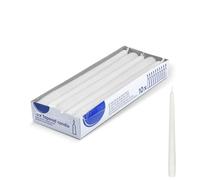 DeinPack HORECA - Lot de 10 bougies coniques - Blanches - Bougies décoratives pour la maison - Durée de combustion : 8 heures - Bougies festives pour fête, mariage et autres occasions