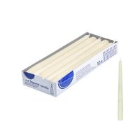 DeinPack HORECA - Lot de 10 bougies coniques - Champagne - Bougies décoratives pour la maison - Durée de combustion : 8 heures - Bougies festives pour fête, mariage et autres occasions