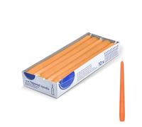 DeinPack HORECA - Lot de 120 bougies coniques - Orange - Bougies décoratives pour la maison - Durée de combustion : 8 heures - Bougies festives pour fête, mariage et autres occasions