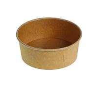 DeinPack Lot de 50 bols à salade 500 ml - Marron - Ronds - En carton kraft biodégradable - Emballage avec revêtement intérieur PLA - Bol à salade