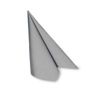 DeinPack Lot de 50 serviettes Airlaid - 40 x 40 cm - Gris - Serviettes jetables de qualité supérieure semblables au tissu - Résistantes aux déchirures, absorbantes et indéformables - Idéales pour les