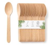 DeinPack Lot de 500 Cuillères en Bois de Bouleau 16 cm - Biodégradables - Couverts Durables et Jetables