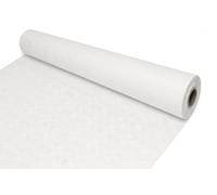 DeinPack Nappe Damassée 1 m x 50 m - Blanc - Jetable - Idéale pour les Fêtes, Associations et Anniversaires