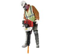 Deinungen Marteau perforateur à béton à gaz 1900 W 6500 tr/min | Marteau à béton 52 CC 2 temps avec burin pointu et plat, 1500 frappes/min, énergie de frappe 20-55 J, réservoir de 1,3 l