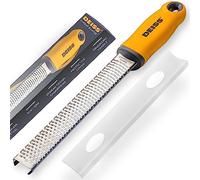 Deiss PRO Zesteur d'Agrumes & Râpe à Fromage Manuelle - Parmesan, Citron, Gingembre, Ail, Noix de Muscade, Chocolat - Lame Tranchante en Acier Inoxydable - Nettoyable au lave-vaisselle