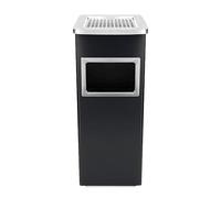 Dejaoo Poubelle sur pied en acier inoxydable de qualité supérieure pour restaurant, jardin, pub, club, extérieur et intérieur, Bacs à ordures de cuisine-Noir (1 PC) 24 * 24 * 60cm-35L