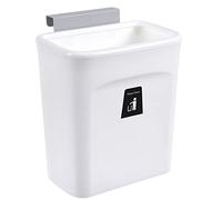Dejaoo Poubelle Suspendue avec Couvercle pour Cuisine, Murale et Camping Car - Fixation Portes d'armoires Placard Salle de Bain, 29.5 * 16 * 26cm (Blanc-1PC)
