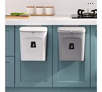 Dejaoo Poubelle Suspendue Cuisine avec Couvercle, Murale et Camping Car, pour Portes d'armoires et Salle de Bain, 29.5 * 16 * 26cm (blanc-2PC)
