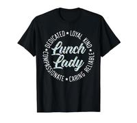 Déjeuner Lady Cafétéria Ouvrier Dîner Lady Cook Profession T-Shirt Graphique avec Valeur, Homme, Noir, L