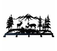 DEKADRON Porte-manteau mural en métal, cerf, patère, décoration d'intérieur, 60 x 32 cm