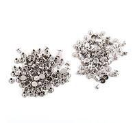 Dekaim Lot de 200 Rivets à Vis M5 X 6 mm, Kit De Vis Chicago à Reliure en Nickel, Convient pour Livre en Cuir, Ruban Adhésif, Menu, Bricolage