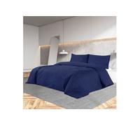 Dekbedovertrekset 140x200 cm katoen marineblauw136145