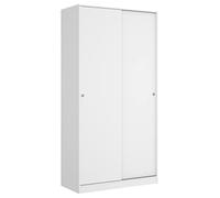 DEKIT GRUPO RIMOBEL Armoire 2 Portes coulissantes, Bois d'ingénierie, Blanc Brillant, 100 x 204 x 50 cm