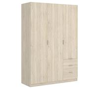 DEKIT GRUPO RIMOBEL Armoire à 3 Portes et 3 tiroirs, Naturel, 121 x 184 x 52 cm