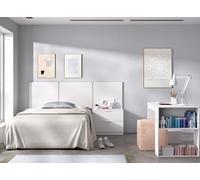 DEKIT GRUPO RIMOBEL Lit gigogne, Mélamine, Blanc, 96 x 157 x 34,2