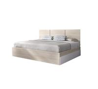 DEKIT GRUPO RIMOBEL Lit gigogne, mélamine, Blanc/Naturel, 96 x 146 x 195,4 cm