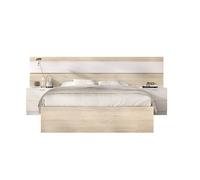 DEKIT GRUPO RIMOBEL Lit gigogne, mélamine, Naturel/Blanc, 96 x 248 x 195,4 cm