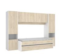 DEKIT Grupo RIMOBEL Rimobel KWAY Pont, mélamine, Blanc, lit Simple