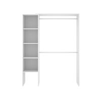 DEKIT Grupo RIMOBEL Suit - Armoire Dressing Ouverte avec Quatre étagères - Blanc - 187 x 140/110 x 40 cm