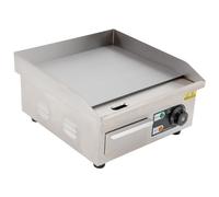 Dekltus Plaque de cuisson électrique 2000 W, plaque de cuisson Teppanyaki | Barbecue commercial en acier inoxydable pour crêpes, bacon, rouleaux d'œufs pour la restauration et la maison, polyvalent