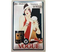 Deko 7 Plaque décorative en tôle 7 30 x 20 cm de Marque Vogue Parfums Vintage