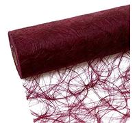 Deko AS GmbH 64 011-R Chemin de Table en Non tissé Couleur Bordeaux, Rouleau de 25 m x 20 cm
