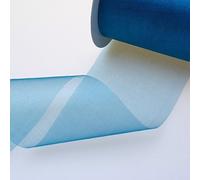 Deko AS GmbH Cristal Organza Turquoise - 70 mm de Largeur - Rouleau 25 m - 40070 75 de r 70