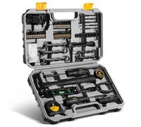 DEKO Caisse a Outil 148 Pièces, Malette Boite Coffret a Outils Complete Bricolage Portable Marteau Pinces Tournevis ouille Ruban Mesurer Kits d’Outils Réparation Combiné