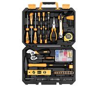 DEKO Coffre à Outils 138 Pièces, Boîte à Outils Complete Bricolage Mecanique, Ensemble d'outils de Réparations Quotidiennes avec Boîtier de Rangement en Plastique
