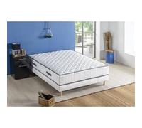 DEKO DREAM Détente Ensemble matelas + sommier 140 x 190 cm - Ressorts - 7 zones - 24 cm - Équilibré G