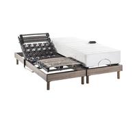 DEKO DREAM PHYSIOMAX ERGO 6 - 2x80x200 - Lit relax électrique 2 places - Gris